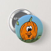 ハロウィンカボチャかわいい微笑フレンドリーみ 缶バッジ (正面&裏面)