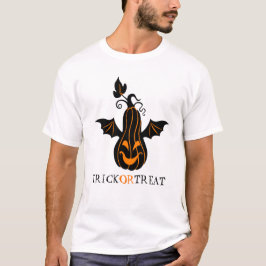 ハロウィンカボチャが揺れているこうもり Tシャツ