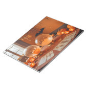 ハロウィンカボチャこうもりかわいい不気味フェスティバル魔法 ノートパッド (アングル)