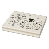 ハロウィンカボチャとかかしカラーリングページ ラバースタンプ (スタンプ)