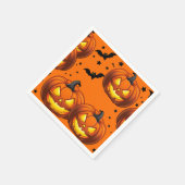 ハロウィンカボチャとこうもり スタンダードカクテルナプキン (角)