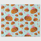 ハロウィンカボチャとスイーツ ラッピングペーパー (フラット)