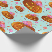 ハロウィンカボチャとスイーツ ラッピングペーパー (角)