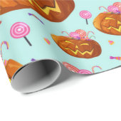 ハロウィンカボチャとスイーツ ラッピングペーパー (ロールコーナー)