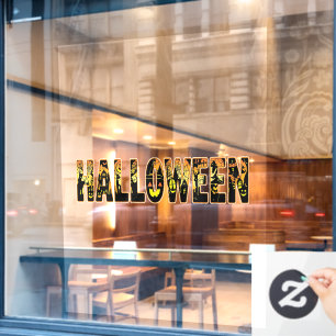 ハロウィンカボチャのアートワーク ウィンドウサイン