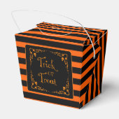 ハロウィンカボチャのオレンジとブラックトリック フェイバーボックス (裏面サイド)