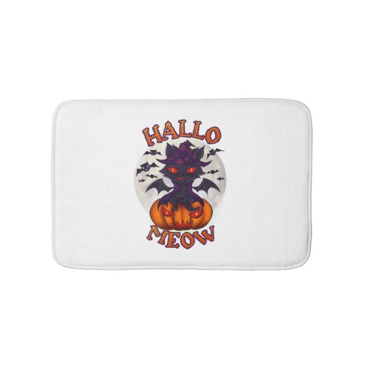 ハロウィンカボチャのカトウィン バスマット (正面)