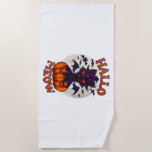 ハロウィンカボチャのカトウィン ビーチタオル (正面)