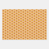 ハロウィンカボチャのキャンディーコーンをトリックまたは治療 ラッピングペーパーシート (正面2)