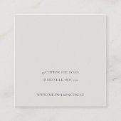 ハロウィンカボチャのクモのウェブバンドネックレスディスプレイ スクエア名刺 (裏面)