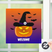 ハロウィンカボチャのジャックO'ランタンウィッチハット ウィンドウサイン (ホーム)