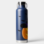 ハロウィンカボチャのジャックO'ランタンウィッチハット ウォーターボトル (正面)