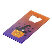 ハロウィンカボチャのジャックO'ランタンウィッチハット クレジットカード栓抜き (正面アングル)