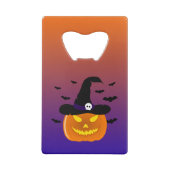 ハロウィンカボチャのジャックO'ランタンウィッチハット クレジットカード栓抜き (裏面)