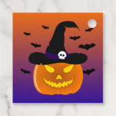 ハロウィンカボチャのジャックO'ランタンウィッチハット フェイバータグ (裏面)