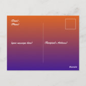 ハロウィンカボチャのジャックO'ランタンウィッチハット ポストカード (裏面)