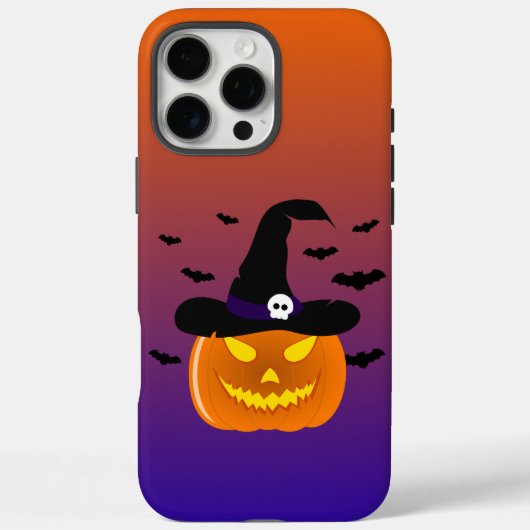 ハロウィンカボチャのジャックO'ランタンウィッチハット Case-Mate iPhoneケース (裏面)