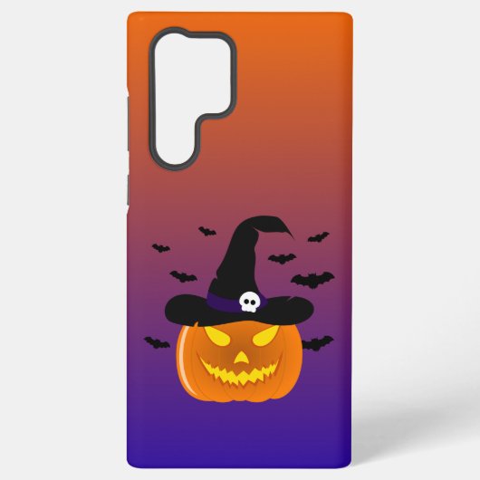 ハロウィンカボチャのジャックO'ランタンウィッチハット SAMSUNG GALAXYケース (裏面)
