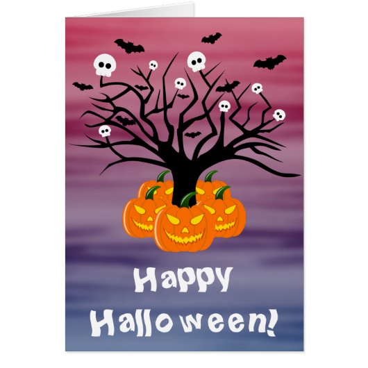 ハロウィンカボチャのジャックO'ランタンデッド・ツリー (正面)