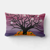 ハロウィンカボチャのジャックO'ランタンデッド・ツリー クッション (裏面)