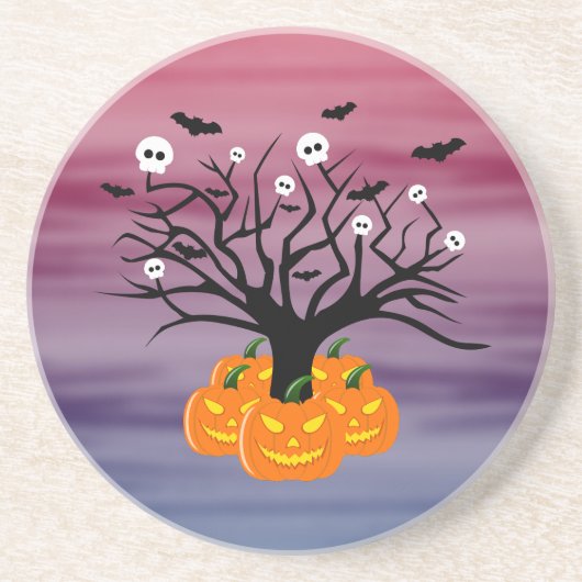 ハロウィンカボチャのジャックO'ランタンデッド・ツリー コースター (正面)
