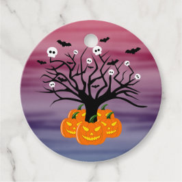 ハロウィンカボチャのジャックO'ランタンデッド・ツリー フェイバータグ