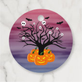 ハロウィンカボチャのジャックO'ランタンデッド・ツリー フェイバータグ (裏面)