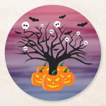 ハロウィンカボチャのジャックO'ランタンデッド・ツリー