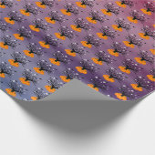 ハロウィンカボチャのジャックO'ランタンデッド・ツリー ラッピングペーパー (角)