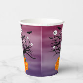 ハロウィンカボチャのジャックO'ランタンデッド・ツリー 紙コップ (右)