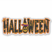 ハロウィンカボチャのステッカー シール (正面)