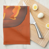 ハロウィンカボチャのタオルJack-O-Lanternティータオル キッチンタオル (四つ折り)