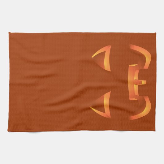 ハロウィンカボチャのタオルJack-O-Lanternティータオル キッチンタオル (横)