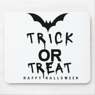 ハロウィンカボチャのトリックまたはおもしろい治療 マウスパッド