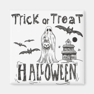 ハロウィンカボチャのトリックまたはおもしろい治療 マグネット