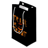 ハロウィンカボチャのトリックまたはトリートメント スモールペーパーバッグ (正面アングル)