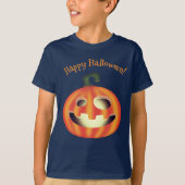 ハロウィンカボチャのトリックまたはトリートメント Tシャツ (正面)