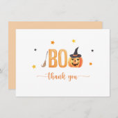 ハロウィンカボチャのブー サンキューカード (正面/裏面)