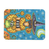 ハロウィンカボチャのプードル、ドッグマグネット マグネット (横)