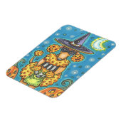 ハロウィンカボチャのプードル、ドッグマグネット マグネット (左側)