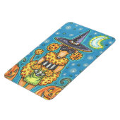 ハロウィンカボチャのプードル、ドッグマグネット マグネット (左側)