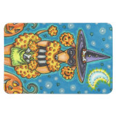 ハロウィンカボチャのプードル、ドッグマグネット マグネット (横)