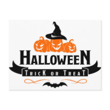 ハロウィンカボチャのポストカード