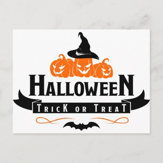 ハロウィンカボチャのポストカード ポストカード (正面)