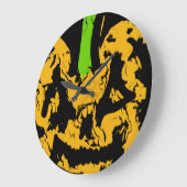 ハロウィンカボチャの壁時計 ラージ壁時計 (傾斜)