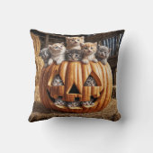 ハロウィンカボチャの子猫 クッション (裏面)