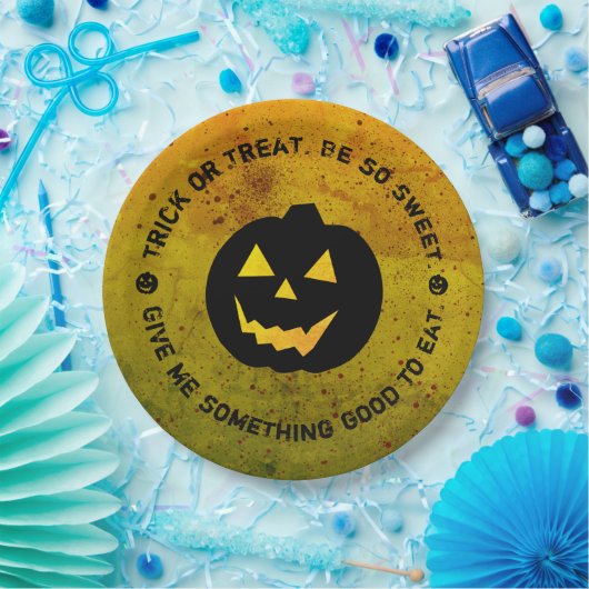 ハロウィンカボチャの血スプラッタ紙プレート ペーパープレート (パーティー)