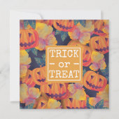 ハロウィンカボチャの衣装パーティー | 招待状 (正面)