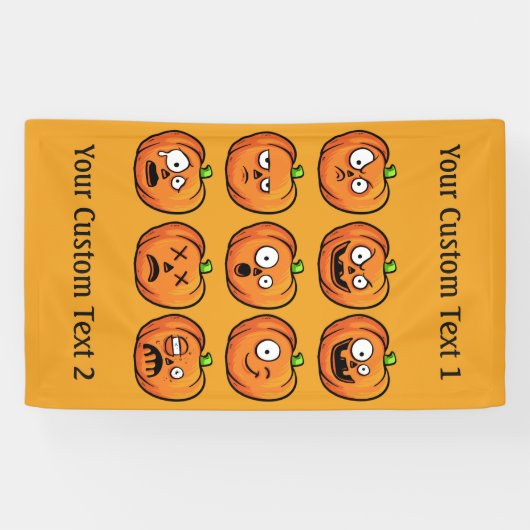 ハロウィンカボチャカスタムン文字バナー1 横断幕 (横)