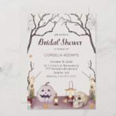 ハロウィンカボチャスカルブライダルシャワー招待 招待状 (正面/裏面)